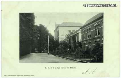 Almelo, H.B.S. 5 jarige cursus ansichtkaart: Almelo, H.B.S. 5 jarige cursus