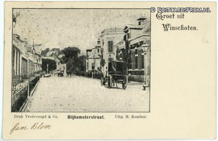 Winschoten, Blijhamsterstraat ansichtkaart: Winschoten, Blijhamsterstraat
