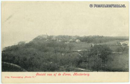 Muiderberg, Gezicht van af de Toren ansichtkaart: Muiderberg, Gezicht van af de Toren