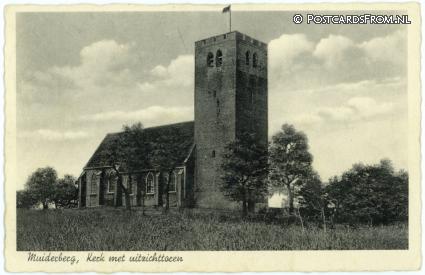 Muiderberg, Kerk met uitzichtoren ansichtkaart: Muiderberg, Kerk met uitzichtoren
