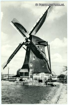 ansichtkaart: Zwammerdam, Molen no.3 van de Aarlanderveene molen viergang