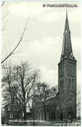 Aarlanderveen, R.K. Kerk ansichtkaart: Aarlanderveen, R.K. Kerk