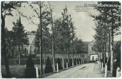 Huijbergen, Instituut 'St. Marie'. Ingangsdreef ansichtkaart: Huijbergen, Instituut 'St. Marie'. Ingangsdreef