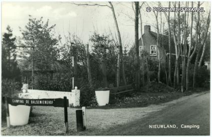 ansichtkaart: Nieuwland, Camping 'De Balsemienehof'