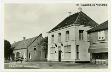 Middelbeers, Gemeentehuis ansichtkaart: Middelbeers, Gemeentehuis