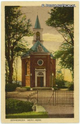 Bennebroek, Herv. Kerk ansichtkaart: Bennebroek, Herv. Kerk