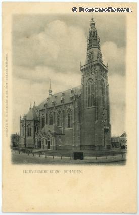 ansichtkaart: Schagen, Hervormde Kerk