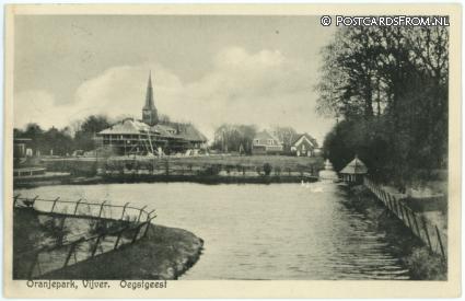 ansichtkaart: Oegstgeest, Oranjepark, Vijver