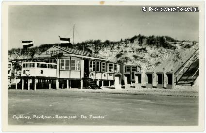 ansichtkaart: Ouddorp, Paviljoen-Restaurant 'De Zeester'