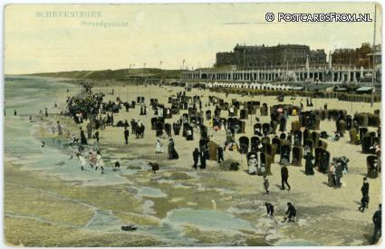 ansichtkaart: Scheveningen, Strandgezicht