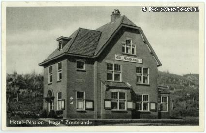 Zoutelande, Hotel-Pension 'Haga'. Eig. L.D. Verschuur ansichtkaart: Zoutelande, Hotel-Pension 'Haga'. Eig. L.D. Verschuur