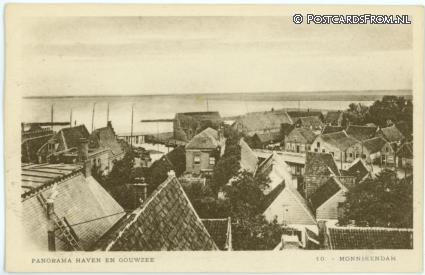 ansichtkaart: Monnickendam, Panorama Haven en Gouwzee
