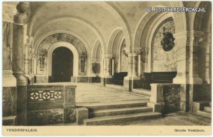 's-Gravenhage, Vredespaleis. Groote Vestibule ansichtkaart: 's-Gravenhage, Vredespaleis. Groote Vestibule