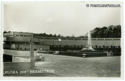 ansichtkaart: Heemstede, Bloemententoonstelling Flora 15 Maart - 19 Mei 1935