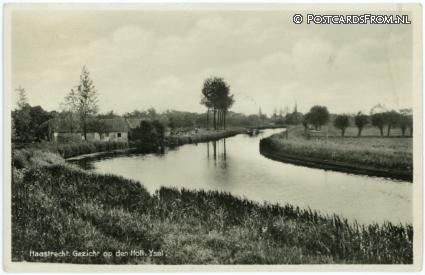 ansichtkaart: Haastrecht, Gezicht op den Holl. Ysel