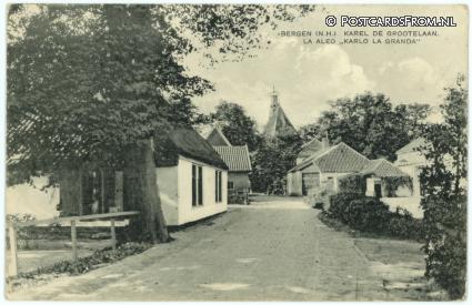 Bergen NH, Karel de Grootelaan ansichtkaart: Bergen NH, Karel de Grootelaan