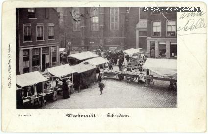 Schiedam, Weekmarkt ansichtkaart: Schiedam, Weekmarkt