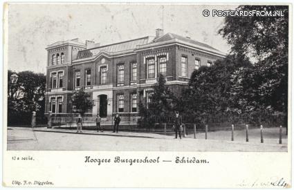 Schiedam, Hoogere Burgerschool ansichtkaart: Schiedam, Hoogere Burgerschool