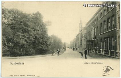ansichtkaart: Schiedam, Lange Nieuwstraat