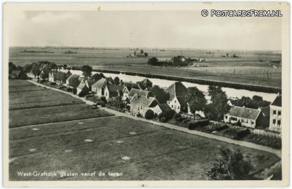 West-Graftdijk, Gezien vanafde toren ansichtkaart: West-Graftdijk, Gezien vanafde toren