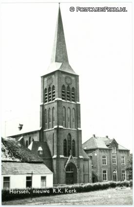 ansichtkaart: Horssen, Nieuwe R.K. Kerk
