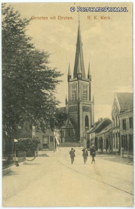 ansichtkaart: Druten, R.K. Kerk