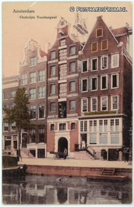 ansichtkaart: Amsterdam, Oudezijds Voorburgwal