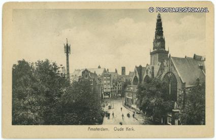 ansichtkaart: Amsterdam, Oude Kerk