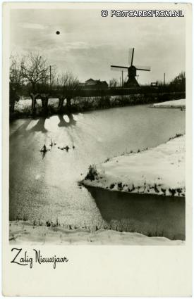 ansichtkaart: Amsterdam, ? Zalig Nieuwjaar