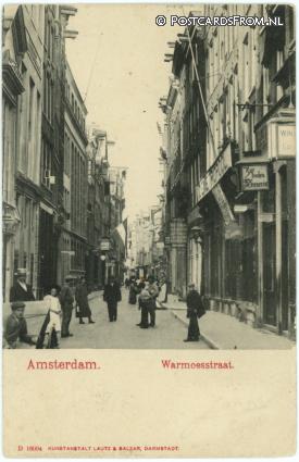 ansichtkaart: Amsterdam, Warmoesstraat