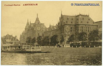 ansichtkaart: Amsterdam, Centraal-Station