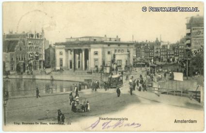 ansichtkaart: Amsterdam, Haarlemmerplein