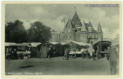 ansichtkaart: Amsterdam, Nieuwe Markt