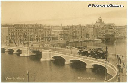 ansichtkaart: Amsterdam, N. Amstelbrug