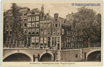 Amsterdam, Heerengracht hoek Reguliersgracht ansichtkaart: Amsterdam, Heerengracht hoek Reguliersgracht