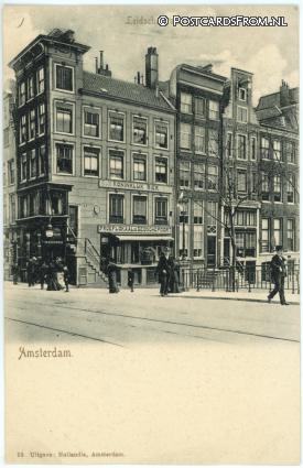 ansichtkaart: Amsterdam, Leidschestraat hoek Keizersgracht