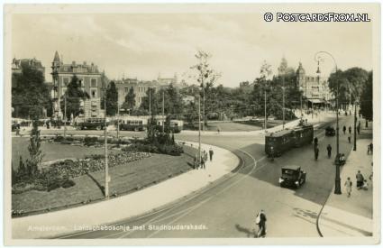 ansichtkaart: Amsterdam, Leidscheboschje met Stadhouderskade