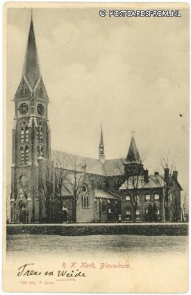ansichtkaart: Blauwhuis, R.K.Kerk
