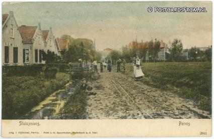 ansichtkaart: Pernis, Sluisjesweg