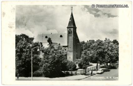 ansichtkaart: Overdinkel, R.K. Kerk