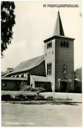 Fleringen, R.K. Kerk ansichtkaart: Fleringen, R.K. Kerk