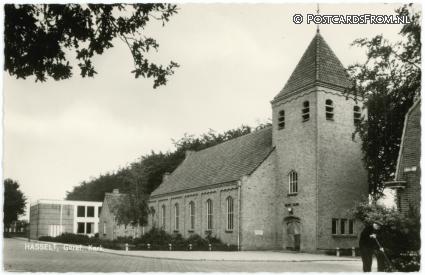 Hasselt, Geref. Kerk. Eikenlaan ansichtkaart: Hasselt, Geref. Kerk. Eikenlaan