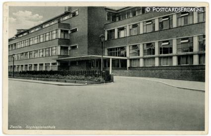 ansichtkaart: Zwolle, Sophiaziekenhuis