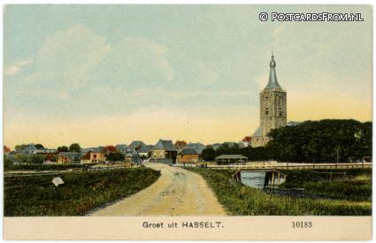ansichtkaart: Hasselt, Groet uit