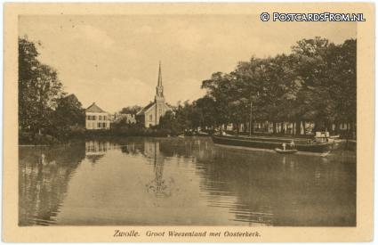 Zwolle, Groot Weezenland met Oosterkerk ansichtkaart: Zwolle, Groot Weezenland met Oosterkerk