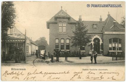 ansichtkaart: Hilversum, Station Gooische stoomtram. Kwijt bij PostNL