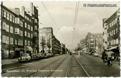 ansichtkaart: Amsterdam, Zuid. Kruising Rijnstraaat Stalinlaan