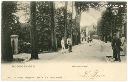 Bodegraven, Wilhelminastraat ansichtkaart: Bodegraven, Wilhelminastraat