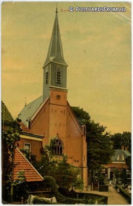 ansichtkaart: Gouderak, Kerk en Pastorie