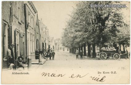 Abbenbroek, De Kom O.Z. ansichtkaart: Abbenbroek, De Kom O.Z.